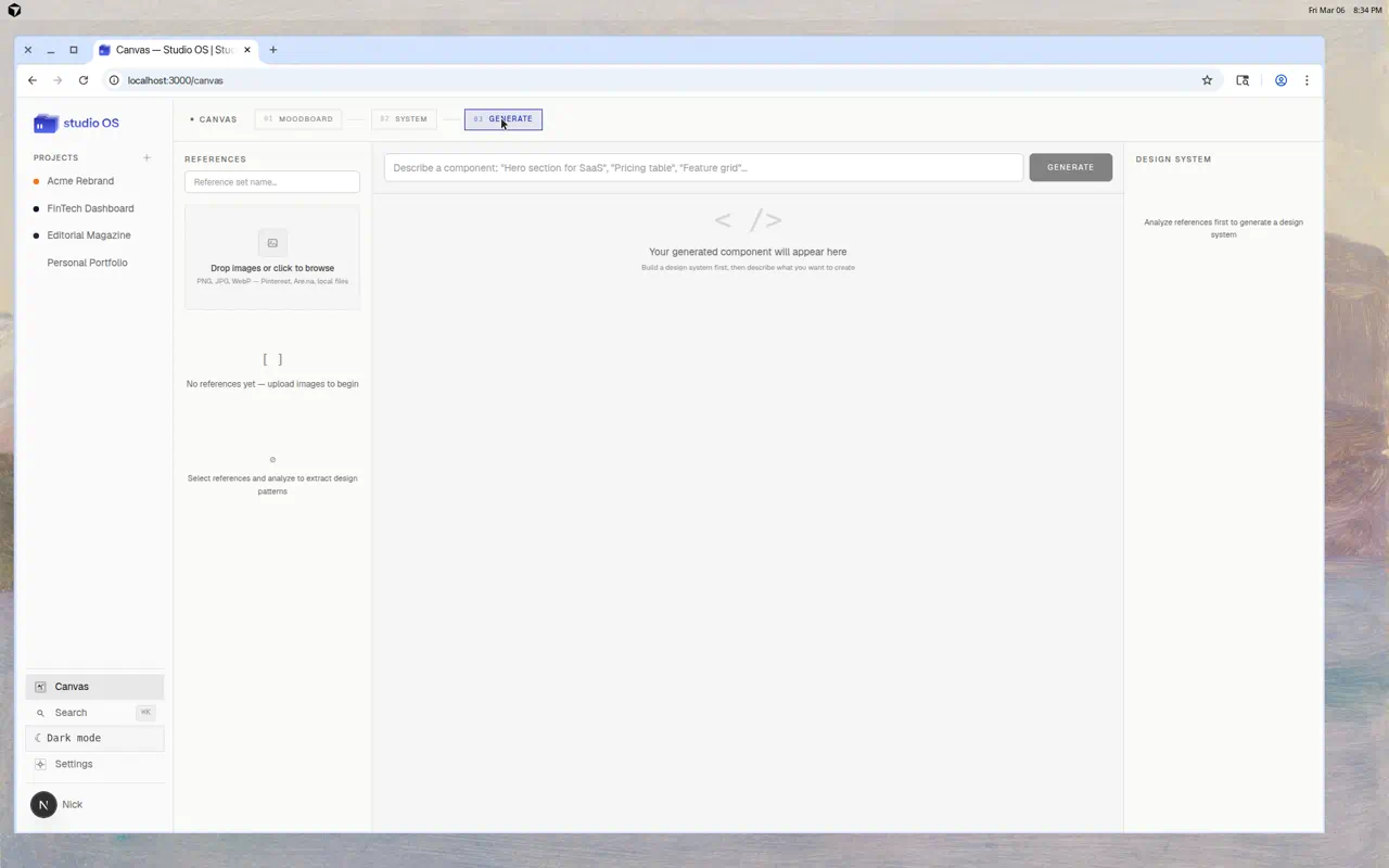 Canvas — Component generator