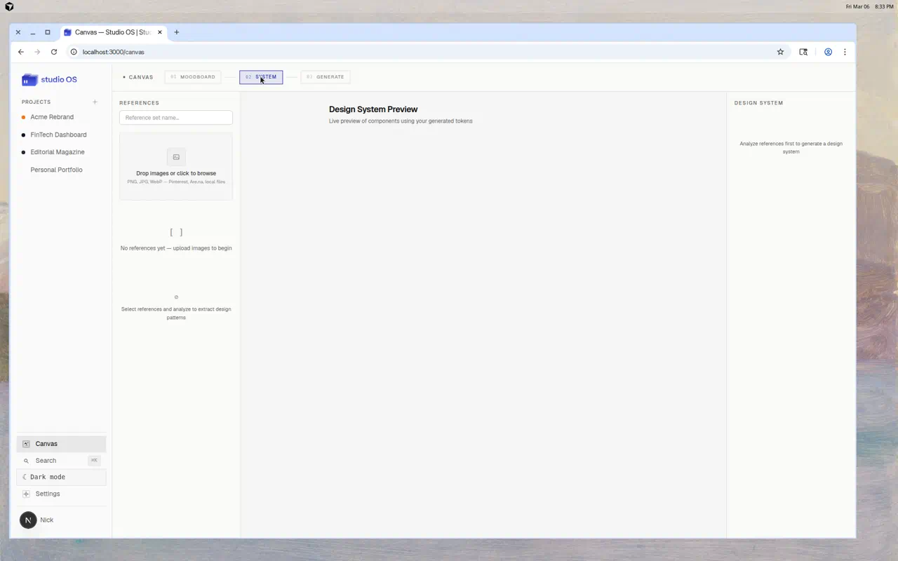Canvas — Design system tokens